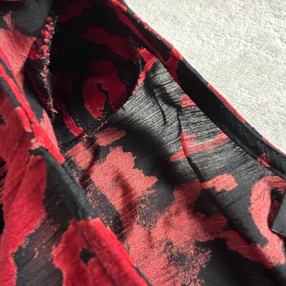 Carole Little Womens Red & Black Abstract Print Long Sleeve Tunic Size 10 Casual - Picture 9 of 9